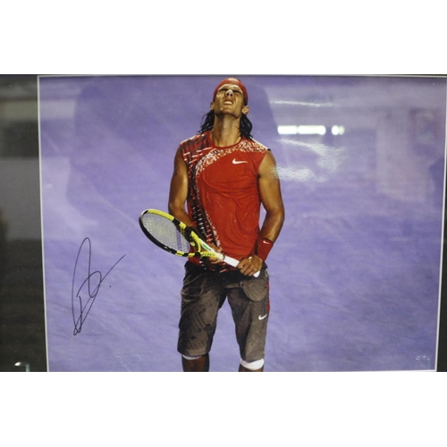 2205 - Framed signed photograph of Rafael Nadal with COA, 39 x 29 cm. Not available for in-house P&P