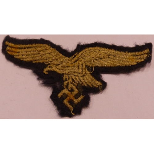 2096 - WWII German Luftwaffe Enlisted Mans NCOs Breast Eagle. P&P Group 1 (£14+VAT for the first lot and £1... 