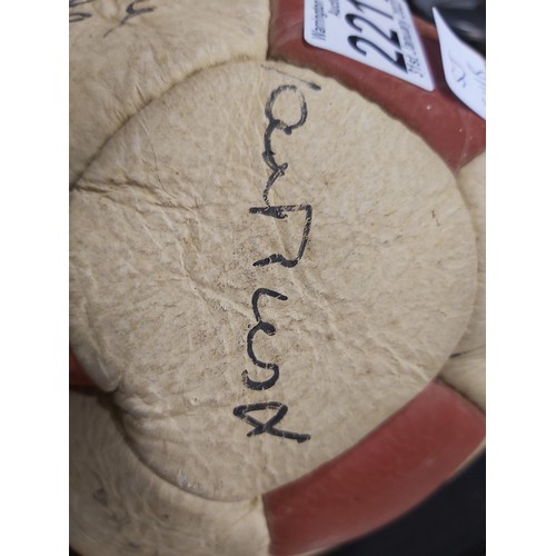 2211 - 1980s signed Liverpool FC football, featuring Ian Rush, Alan Hansen and Mark Lawrenson signatures. P... 