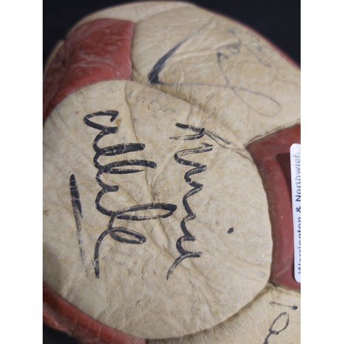 2211 - 1980s signed Liverpool FC football, featuring Ian Rush, Alan Hansen and Mark Lawrenson signatures. P... 