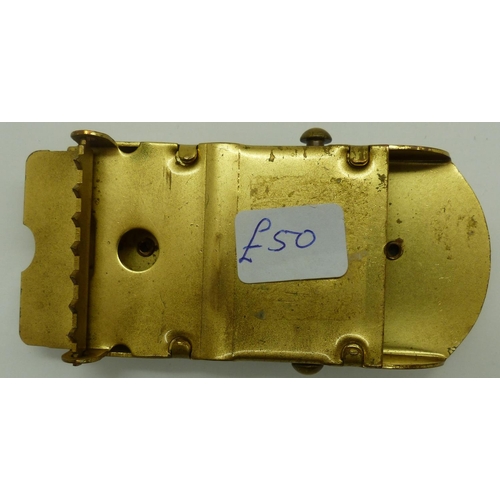 2080K - Vietnam War period US Navy Surface Welfare Officers brass belt buckle. P&P Group 1 (£14+VAT for the ... 