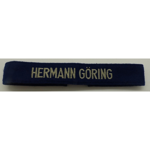 2080M - German embroidered wool cuff title: Hermann Goring. P&P Group 1 (£14+VAT for the first lot and £1+VA... 