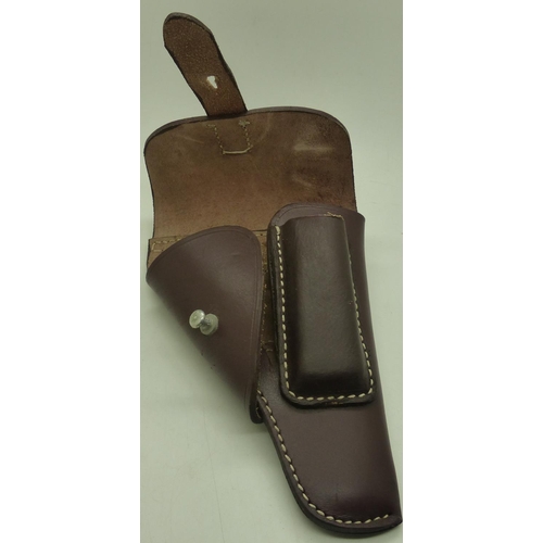 2137 - German stitched brown leather Luger holster. P&P Group 1 (£14+VAT for the first lot and £1+VAT for s... 