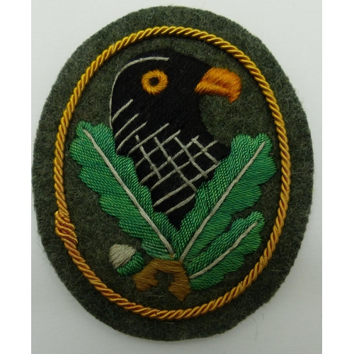 2170A - German embroidered Snipers gold grade patch. P&P Group 1 (£14+VAT for the first lot and £1+VAT for s... 