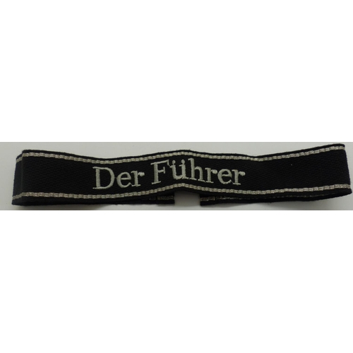 2090A - German embroidered cuff title: Der Fuhrer. P&P Group 1 (£14+VAT for the first lot and £1+VAT for sub... 