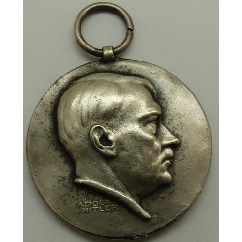 2180L - German commemorative medal, struck in white metal. P&P Group 1 (£14+VAT for the first lot and £1+VAT... 