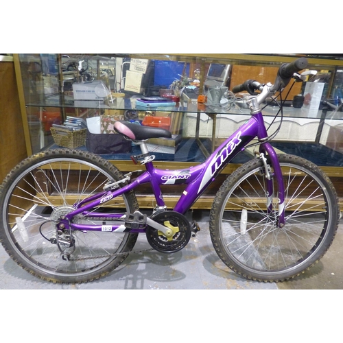 1012 - Giant MTX 12 inch frame childs mountain bike equipped with Micro Shift shifters and V brakes. Not av... 