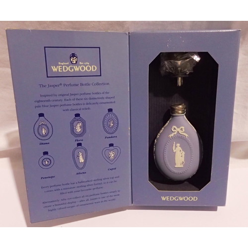 1092 - Boxed Wedgwood Jasperware powder blue perfume bottle. P&P Group 1 (£14+VAT for the first lot and £1+... 