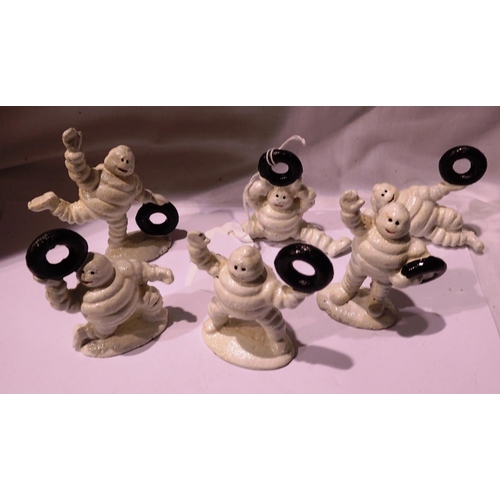 1125 - Six small Michelin men figures, largest H: 80 mm. P&P Group 1 (£14+VAT for the first lot and £1+VAT ... 