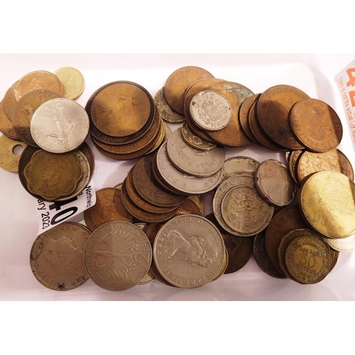 1140 - Quantity of mixed UK and world coins. P&P Group 1 (£14+VAT for the first lot and £1+VAT for subseque... 