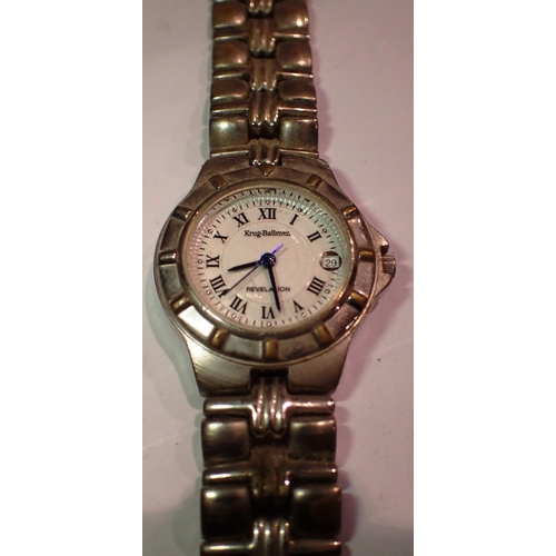 1144 - Krug-Baumen: Revelation ladies wristwatch on a stainless steel bracelet, not working at lotting. P&P... 