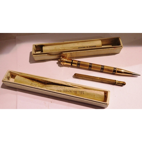 1163 - Eversharp gold plated pencil and another. P&P Group 1 (£14+VAT for the first lot and £1+VAT for subs... 