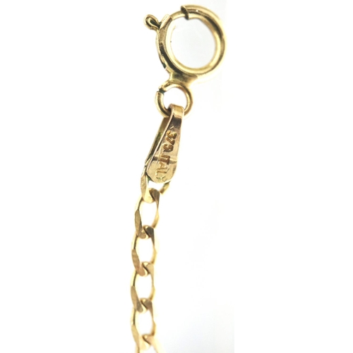 3 - 9ct gold fine link neck chain, L: 46 cm, 2.3g. P&P Group 1 (£14+VAT for the first lot and £1+VAT for... 