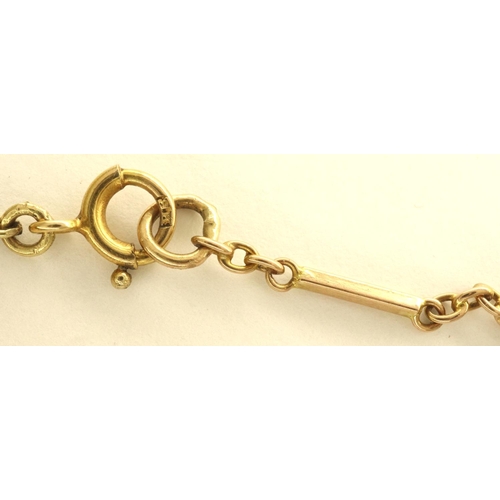 61 - 9ct gold chain link necklace, L: 68 cm, 7.0g. P&P Group 1 (£14+VAT for the first lot and £1+VAT for ... 