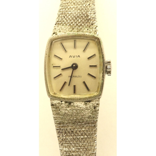 74 - Boxed ladies 925 silver wristwatch on a silver bark effect strap, 30g, not working at lotting. P&P G... 