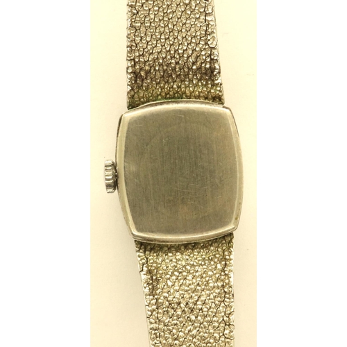 74 - Boxed ladies 925 silver wristwatch on a silver bark effect strap, 30g, not working at lotting. P&P G... 