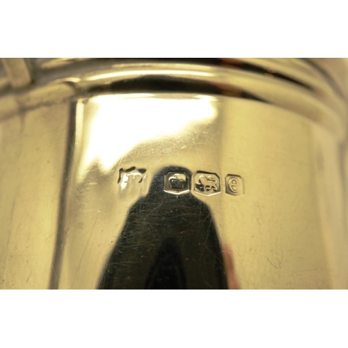 109 - Hallmarked silver George V tankard, Sheffield assay 1922, H: 70 mm, 56g. P&P Group 1 (£14+VAT for th... 