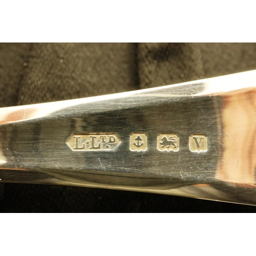 110 - Lanson Ltd, hallmarked silver George VI serving spoon, Birmingham assay 1945, L: 21 cm, 70g. P&P Gro... 