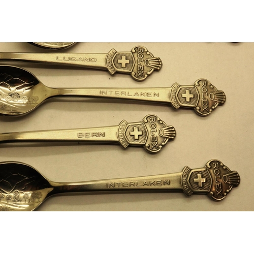 113 - Twelve silver plated Rolex teaspoons. P&P Group 1 (£14+VAT for the first lot and £1+VAT for subseque... 