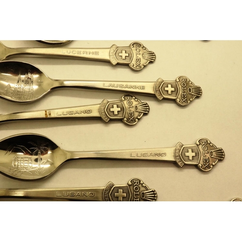 113 - Twelve silver plated Rolex teaspoons. P&P Group 1 (£14+VAT for the first lot and £1+VAT for subseque... 