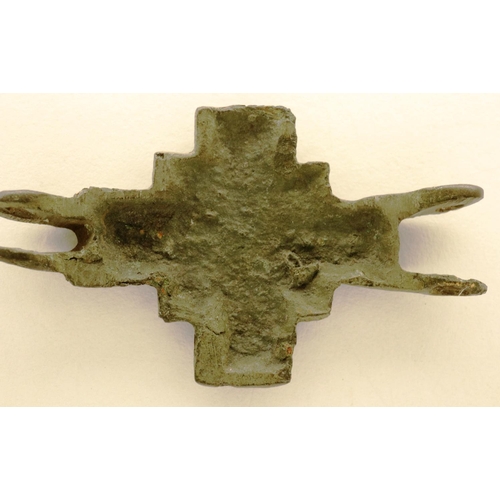 133 - Crusades pilgrim cross talisman, some enamel intact. P&P Group 0 (£5+VAT for the first lot and £1+VA... 