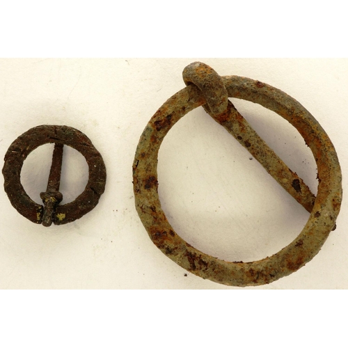 141 - Saxon cloak clasps, largest D: 25 mm. P&P Group 0 (£5+VAT for the first lot and £1+VAT for subsequen... 