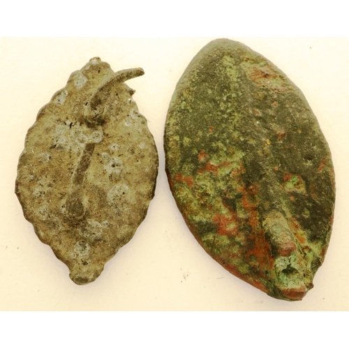 149 - Two medieval matrix seals, L: 28 mm. P&P Group 0 (£5+VAT for the first lot and £1+VAT for subsequent... 