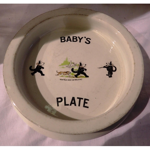 1239 - Shelley Felix baby plate, D: 20 cm. P&P Group 2 (£18+VAT for the first lot and £3+VAT for subsequent... 