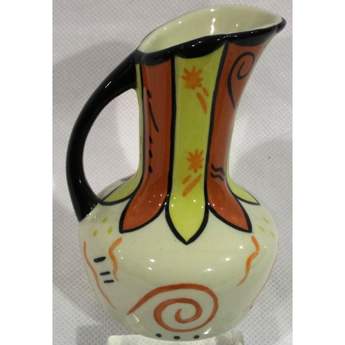 253 - Lorna Bailey 21st Birthday Collectors Club jug, 20th February 1999, H: 80 mm, no cracks or chips. P&... 