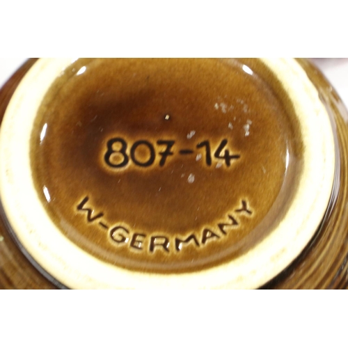 258 - Collection of West German ceramics, largest H: 28 cm (10) various use marks to all. Not available fo... 