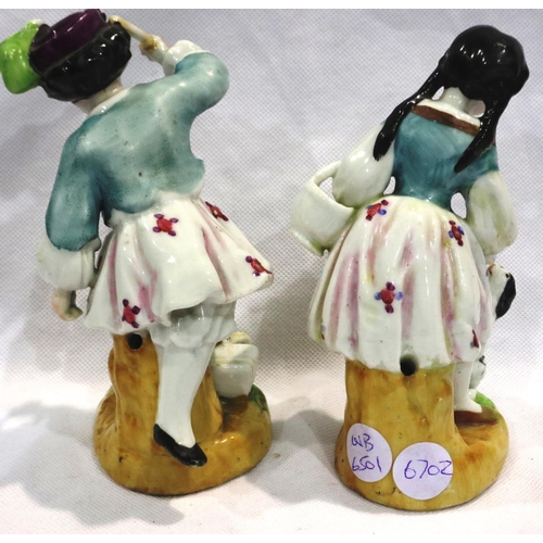 284 - Two early Royal Staffordshire figurines, largest H: 18 cm, no cracks or chips. P&P Group 2 (£18+VAT ... 