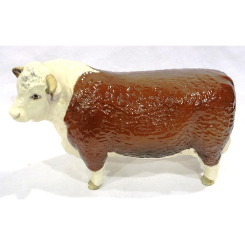 286 - Boxed Beswick Hereford bull, L: 18 cm, no cracks or chips. P&P Group 2 (£18+VAT for the first lot an... 