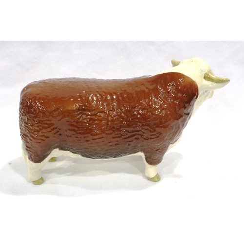 286 - Boxed Beswick Hereford bull, L: 18 cm, no cracks or chips. P&P Group 2 (£18+VAT for the first lot an... 