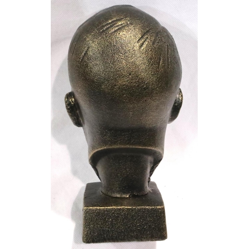 318 - Bronzed cast iron bust of Adolf Hitler, H: 23 cm. P&P Group 1 (£14+VAT for the first lot and £1+VAT ... 