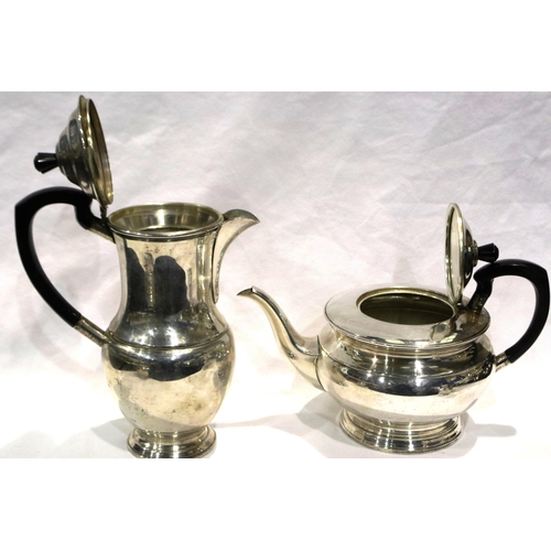 329 - Garrard & Co four piece silver plated tea set, water jug H: 26 cm. P&P Group 3 (£25+VAT for the firs... 