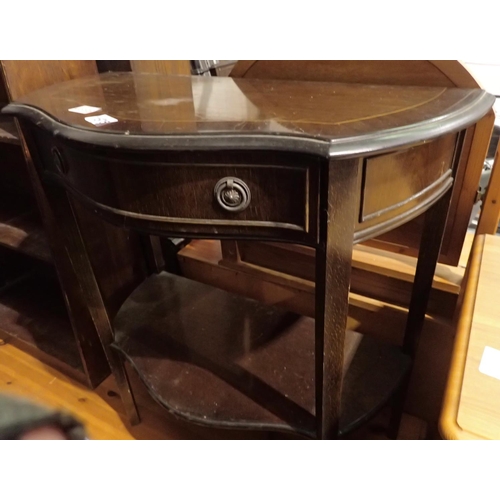 1575 - Two tier mahogany console table with single drawer, 70 x 35 x 75 cm H. Not available for in-house P&... 