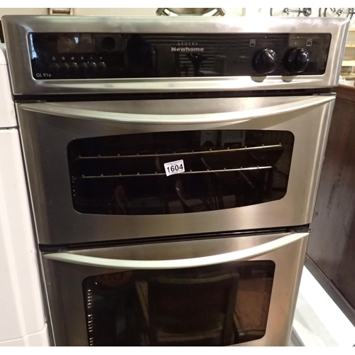 1604 - Stoves Newhome GL916 built in double oven, 54 x 54 x 86 cm. Not available for in-house P&P