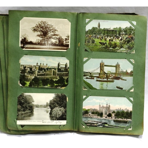 366 - Victorian album of approximately 300 postcards, mixed subjects and topographical. P&P Group 1 (£14+V... 