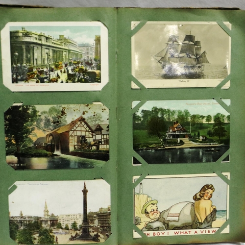 366 - Victorian album of approximately 300 postcards, mixed subjects and topographical. P&P Group 1 (£14+V... 