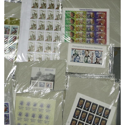 378 - Thirty five USA stamp sheets. P&P Group 1 (£14+VAT for the first lot and £1+VAT for subsequent lots)