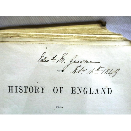 382 - Macaulays History of England in five volumes, cloth bound, PUB GT SEQ 1849. P&P Group 2 (£18+VAT for... 