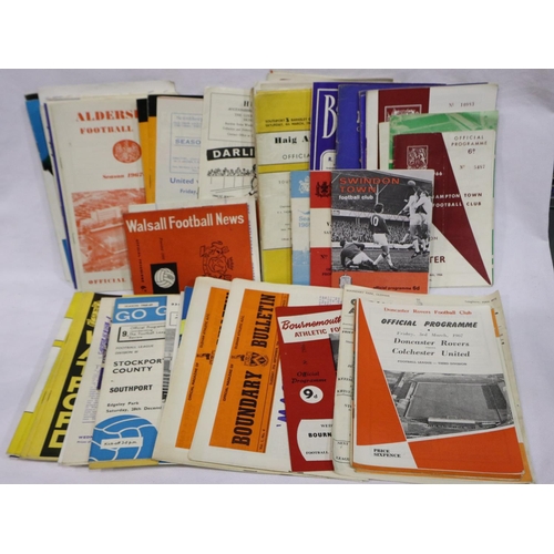 2211B - Approximately 100 lower league football programmes, mainly 1970s (9). P&P Group 1 (£14+VAT for the f... 