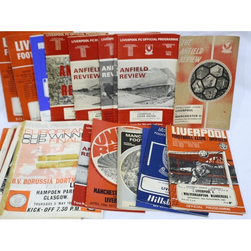 2211C - Mixed Liverpool Home & Away programmes, circa 1960s (30). P&P Group 1 (£14+VAT for the first lot and... 