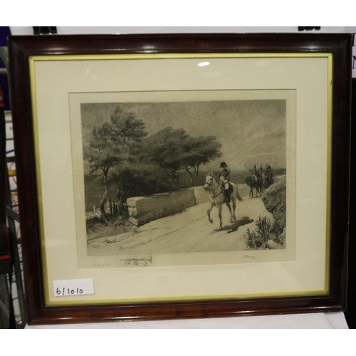 2034 - Andrew Carrick Gon (1848-1920): pencil signed etching, Elba, further signed by engraver A. Mongin 49... 