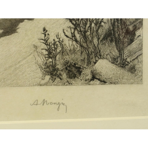 2034 - Andrew Carrick Gon (1848-1920): pencil signed etching, Elba, further signed by engraver A. Mongin 49... 