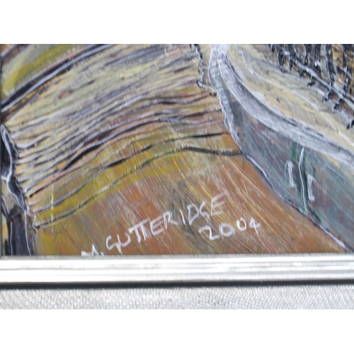 2042 - Michael Gutteridge (Contemporary): acrylic on board, Great Northern Square Manchester, inscribed and... 