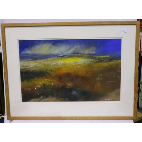 2046 - Kristan Baggaley (Contemporary): mixed media on paper, Shelves Towards Mam Tor, with gallery label v... 