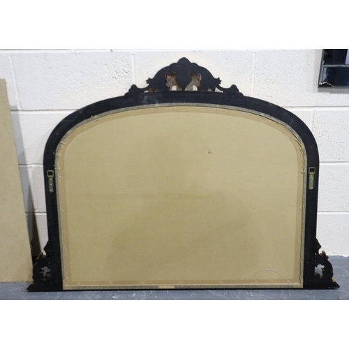 2048 - A large 20th century gilt wood framed over-mantel, overall 128 x 91 cm. Not available for in-house P... 