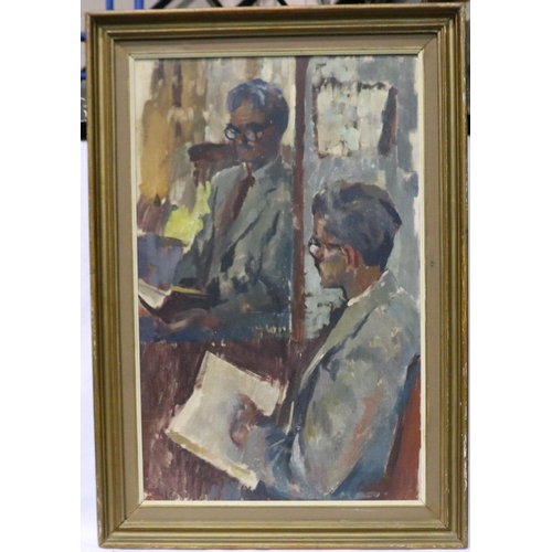 2049 - Patrick Lambert Larking (1907-1981): oil on board, Denis Costello, Royal Institute of Oil Painting l... 