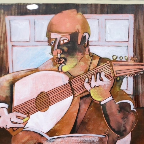 2050 - Geoffrey Key (B. 1941): mixed media on paper, Lute, dated 14.7.97, signed and inscribed verso, 33 x ... 